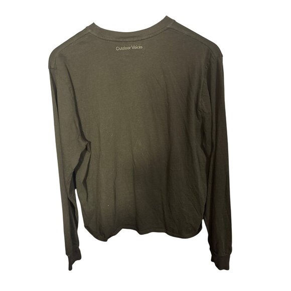 Outdoor Voices Black Long-Sleeve Crewneck Womens Shirt Size M - Picture 3 of 4